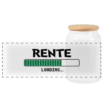 Rente loading... - Panorama Keksdose mit Holzdeckel - Weiß - Vorne