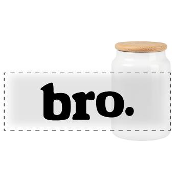 pont - Boîte à biscuits avec couvercle en bois - blanc - Devant