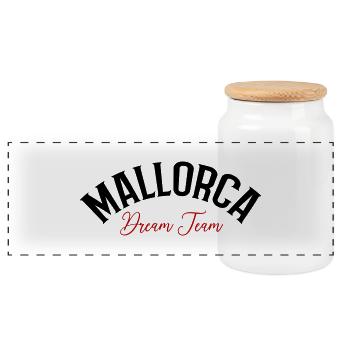 Équipe de rêve de Majorque - Boîte à biscuits avec couvercle en bois - blanc - Devant