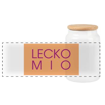 Lecko Mio  - Panorama Keksdose mit Holzdeckel - Weiß - Vorne
