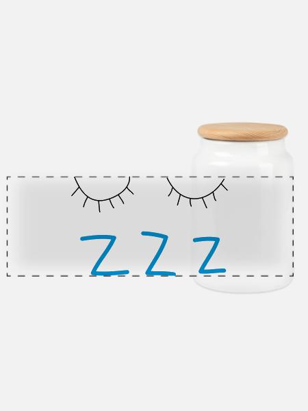 sleep - Panorama Keksdose mit Holzdeckel - Weiß