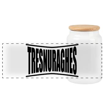 Tresnuraghes t-shirt Sardinia - Panoramic Cookie Jar with Wooden Lid - white - Front