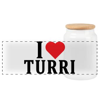 t-shirt Io amo Turri t-shirt Sardegna - Panoramic Cookie Jar with Wooden Lid - white - Front