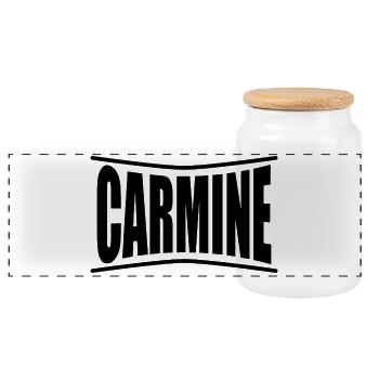 Idée cadeau t-shirt Carmin - Boîte à biscuits avec couvercle en bois - blanc - Devant