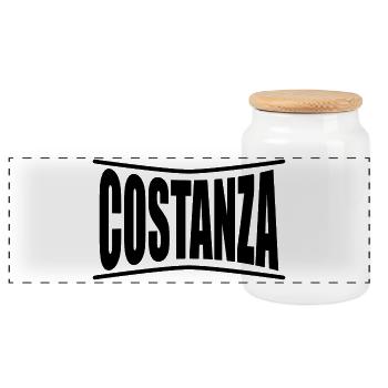 Costanza T-Shirt Geschenkidee T-Shirt T-Shirt - Panorama Keksdose mit Holzdeckel - Weiß - Vorne