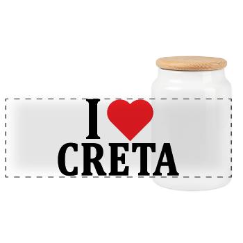 T-shirt J’adore l’idée cadeau du t-shirt Creta - Boîte à biscuits avec couvercle en bois - blanc - Devant