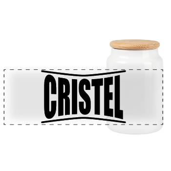 Cristel T-Shirt Geschenkidee - Panorama Keksdose mit Holzdeckel - Weiß - Vorne