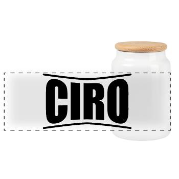 t-shirt Ciro t-shirt idée cadeau - Boîte à biscuits avec couvercle en bois - blanc - Devant