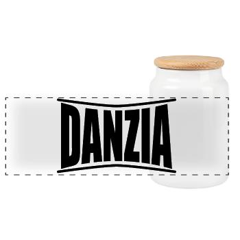 Danzia t-shirt gift idea - Panoramic Cookie Jar with Wooden Lid - white - Front