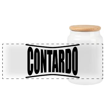 t-shirt Contardo t-shirt idée cadeau - Boîte à biscuits avec couvercle en bois - blanc - Devant