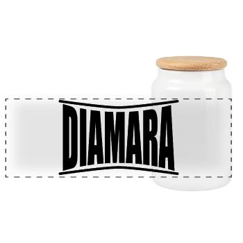 Diamara T-Shirt Geschenkidee - Panorama Keksdose mit Holzdeckel - Weiß - Vorne