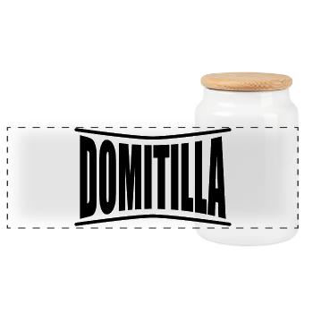 T-shirt Domitilla t-shirt idée cadeau - Boîte à biscuits avec couvercle en bois - blanc - Devant