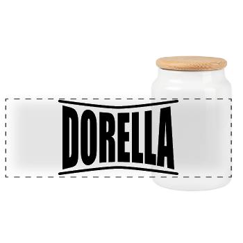 t-shirt Dorella t-shirt gift idea - Panoramic Cookie Jar with Wooden Lid - white - Front