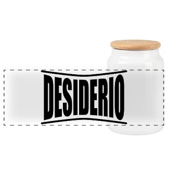 T-Shirt Desire T-Shirt Geschenkidee - Panorama Keksdose mit Holzdeckel - Weiß - Vorne