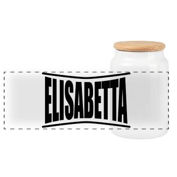 Elisabetta T-Shirt Geschenkidee - Panorama Keksdose mit Holzdeckel - Weiß - Vorne