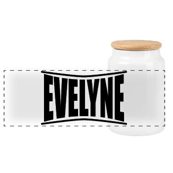 t-shirt Evelyne t-shirt idée cadeau - Boîte à biscuits avec couvercle en bois - blanc - Devant