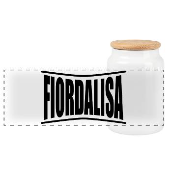 T-Shirt Fiordalisa T-Shirt Geschenkidee - Panorama Keksdose mit Holzdeckel - Weiß - Vorne