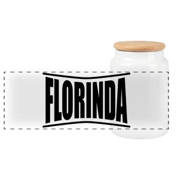 t-shirt Florinda t-shirt gift idea - Panoramic Cookie Jar with Wooden Lid - white - Front