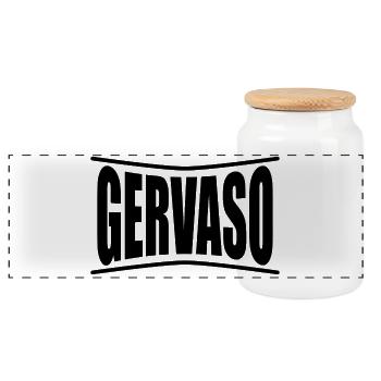 t-shirt Gervaso t-shirt gift idea - Panoramic Cookie Jar with Wooden Lid - white - Front