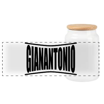 T-Shirt Gianantonio T-Shirt Geschenkidee - Panorama Keksdose mit Holzdeckel - Weiß - Vorne