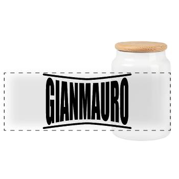t-shirt Gianmauro t-shirt gift idea - Panoramic Cookie Jar with Wooden Lid - white - Front