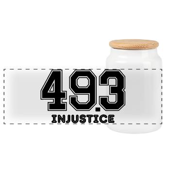 réforme des retraites, Macron, injustice - Boîte à biscuits avec couvercle en bois - blanc - Devant