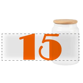 15 ANS. 15e ANNIVERSAIRE. ANNIVERSAIRE 15 ANS. 15 - Boîte à biscuits avec couvercle en bois - blanc - Devant