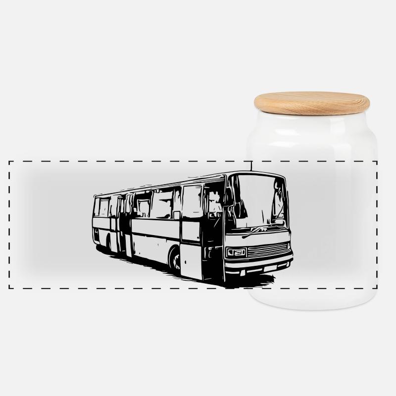 Setra Bus Setra S215 UL - Panorama Keksdose mit Holzdeckel - Weiß