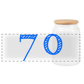 70. 70 ANS. 70e ANNIVERSAIRE. ANNIVERSAIRE 70 ANS. - Boîte à biscuits avec couvercle en bois - blanc - Devant