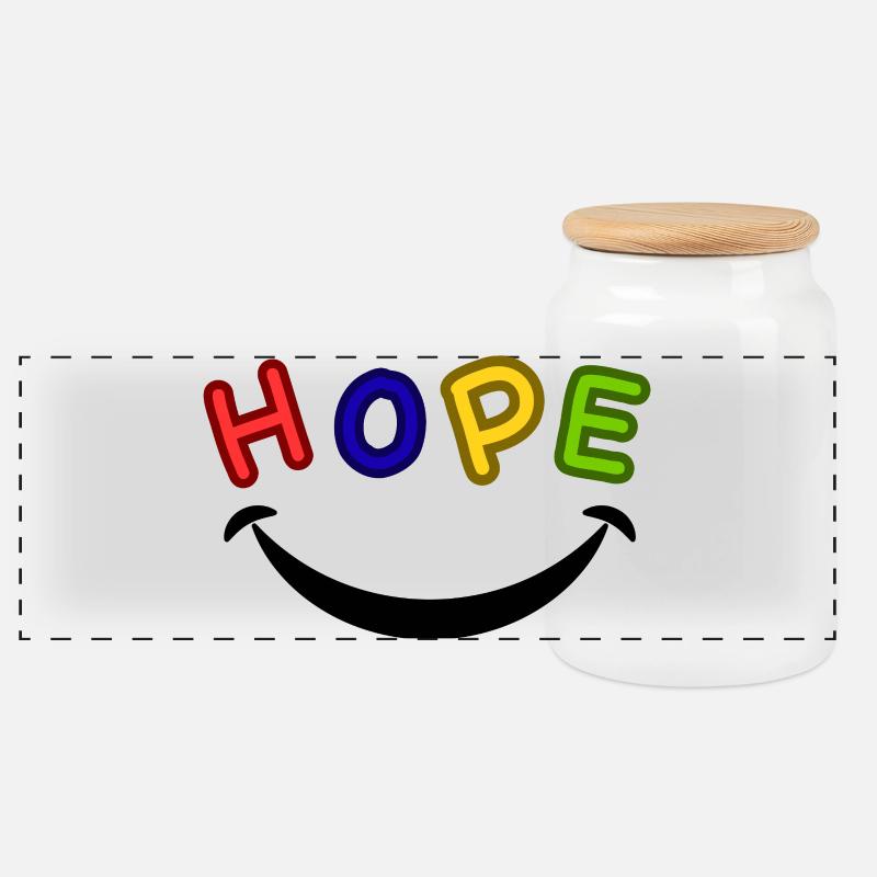 HOPE - Panorama Keksdose mit Holzdeckel - Weiß