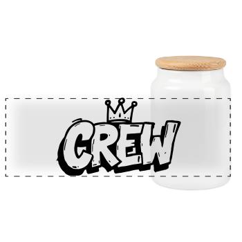 Graffiti de l’équipe - Boîte à biscuits avec couvercle en bois - blanc - Devant