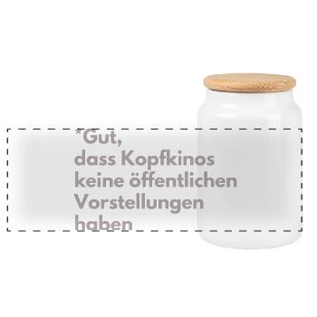 Cinémas psychiatriques sans projections publiques - Boîte à biscuits avec couvercle en bois - blanc - Devant