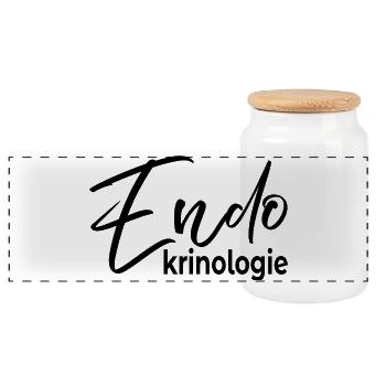 Endocrinologie thyroïdienne - Boîte à biscuits avec couvercle en bois - blanc - Devant