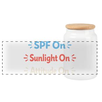 Spf Kultur Identität Hautpflege Humor - Panorama Keksdose mit Holzdeckel - Weiß - Vorne