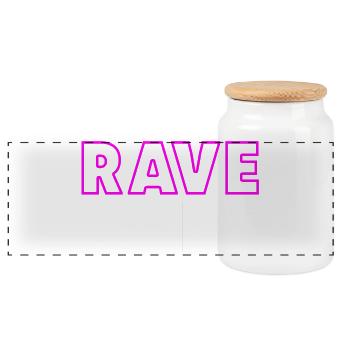 Rave Dad Techno House Electro Festival Hardstyle - Boîte à biscuits avec couvercle en bois - blanc - Devant