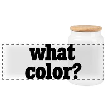 Quelle couleur ? - noir - Boîte à biscuits avec couvercle en bois - blanc - Devant