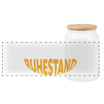 I'm retired - Panoramic Cookie Jar with Wooden Lid - white - Front