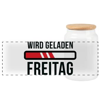 Freitag Laden - Panorama Keksdose mit Holzdeckel - Weiß - Vorne