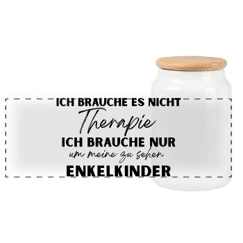 I Don't Need Therapy - Panorama Keksdose mit Holzdeckel - Weiß - Vorne