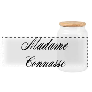 Madame Relou Humour Femme - Boîte à biscuits avec couvercle en bois - blanc - Devant