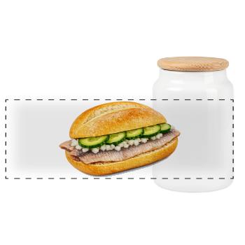 Rôles Matjes - Boîte à biscuits avec couvercle en bois - blanc - Devant