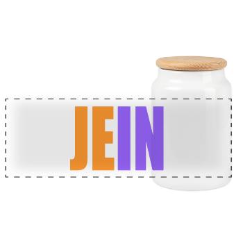 JEIN - Panorama Keksdose mit Holzdeckel - Weiß - Vorne