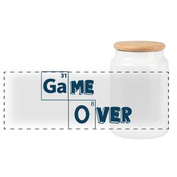 Game over games shirt - Boîte à biscuits avec couvercle en bois - blanc - Devant