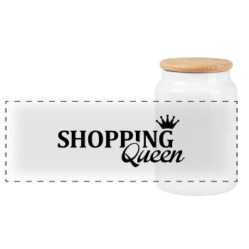 shopping_queen_f1 - Panorama Keksdose mit Holzdeckel - Weiß - Vorne