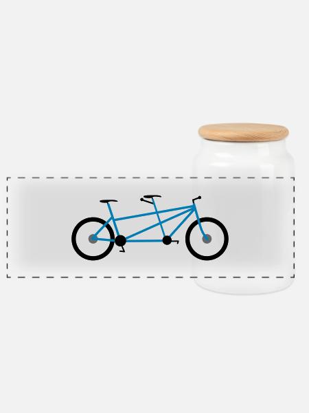 tandem - Panorama Keksdose mit Holzdeckel - Weiß