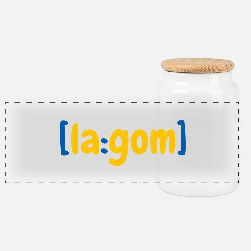 [la:gom] - Panorama Keksdose mit Holzdeckel - Weiß