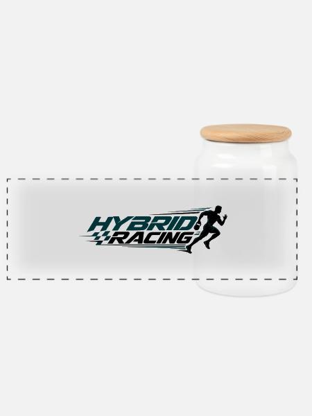 Hybrid Racing - Functional Fitness - Panorama Keksdose mit Holzdeckel - Weiß