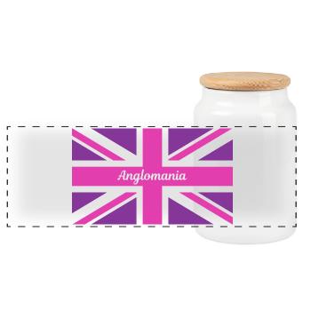 Purple Empire - Panoramic Cookie Jar with Wooden Lid - white - Front