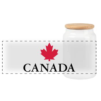 Canada Ottawa Ahornblatt Maple Leaf Kanada Amerika - Panorama Keksdose mit Holzdeckel - Weiß - Vorne
