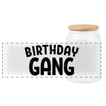 Geburtstag Gang Matching Gruppe Geburtstagsfeier Geschenk - Panorama Keksdose mit Holzdeckel - Weiß - Vorne